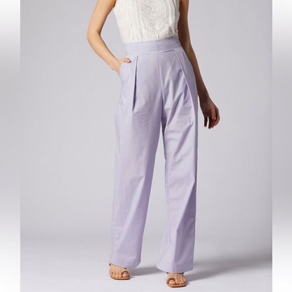Joie Coco Pleated High Waist Wide Leg Pants | Size 12 - Picture 3 of 10